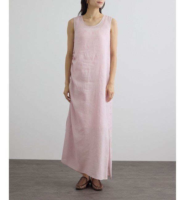 SALON adam et rope'「GENTLE LINEN ノースリーブワンピース」|ワンピース|