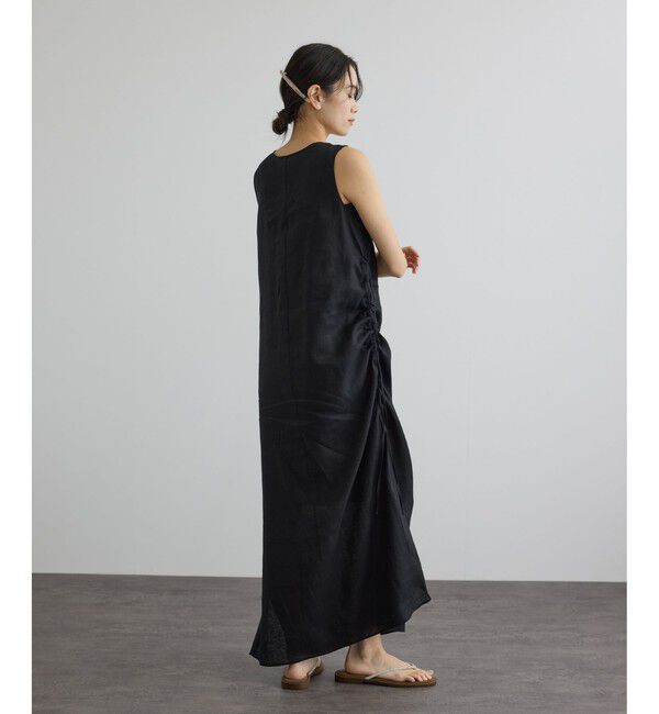 SALON adam et rope'「GENTLE LINEN ノースリーブワンピース」|ワンピース|