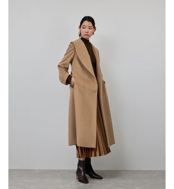 ROPE「プレミアムカシミヤ ショールカラーコート【25AW】」|ステンカラーコート|