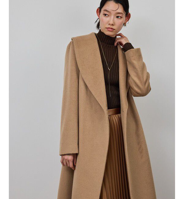 ROPE「プレミアムカシミヤ ショールカラーコート【25AW】」|ステンカラーコート|