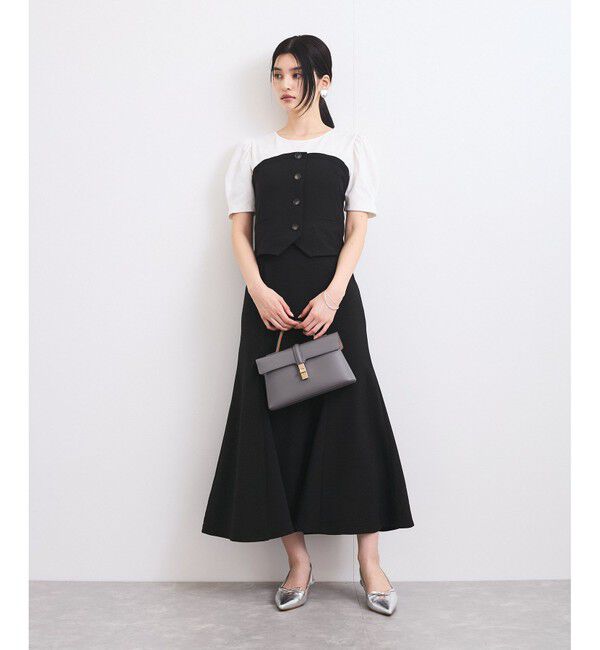 VIS「【美easy】リネンライクマーメイドスカート【洗える】【セットアップ対応】」|スカート|