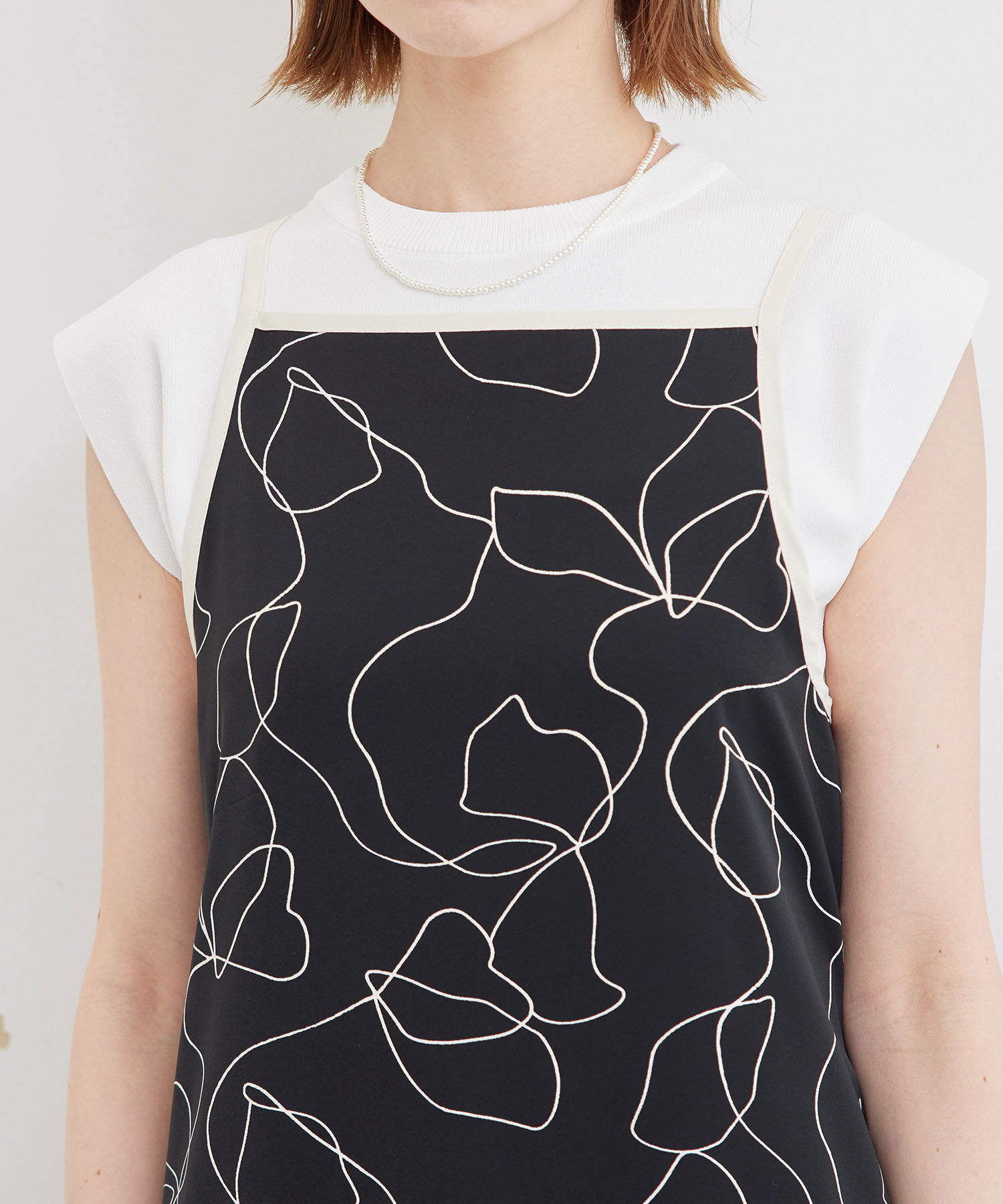 Rope&rsquo;Picnic「線画プリントキャミソールワンピース」|ワンピース|