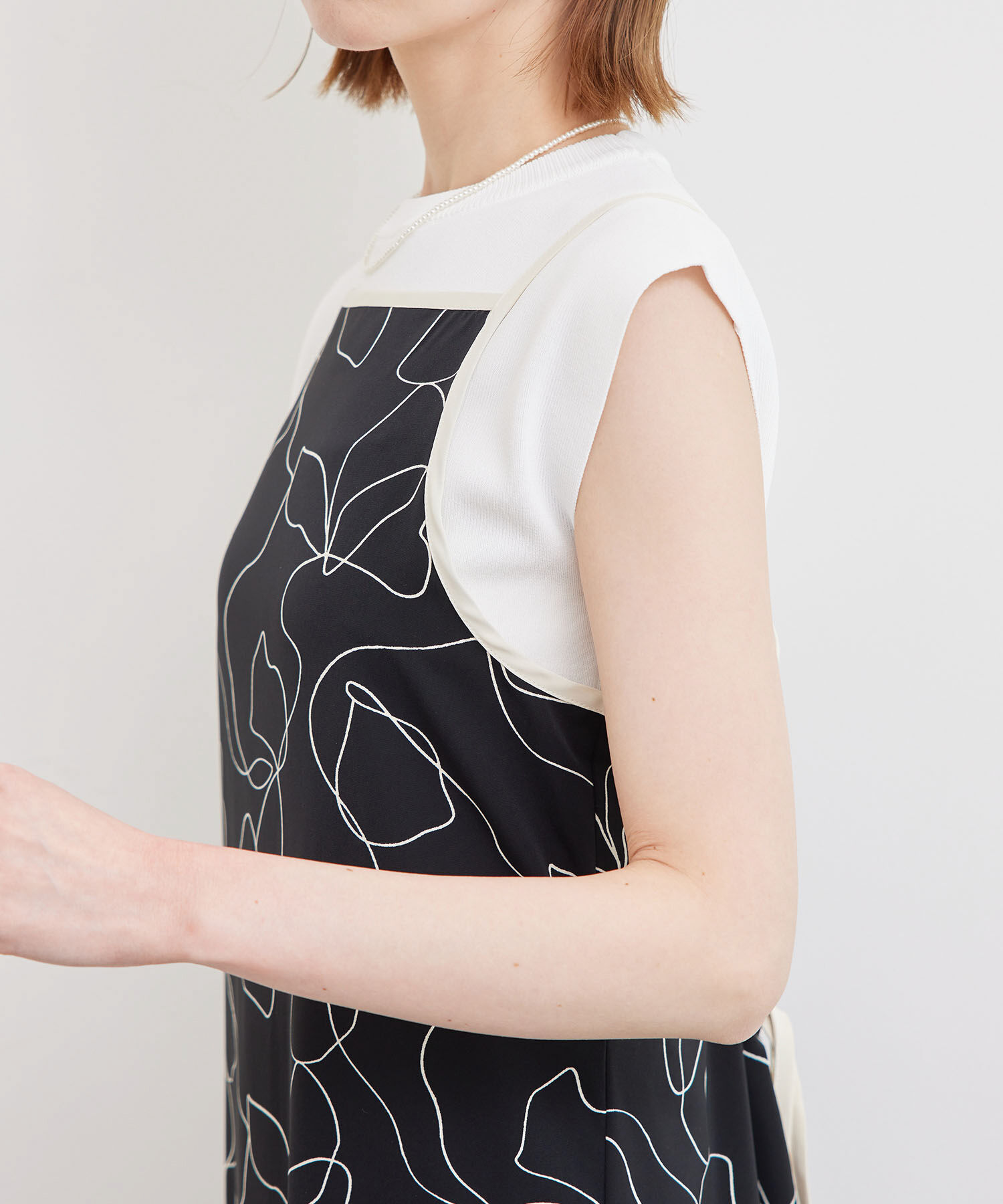 Rope&rsquo;Picnic「線画プリントキャミソールワンピース」|ワンピース|