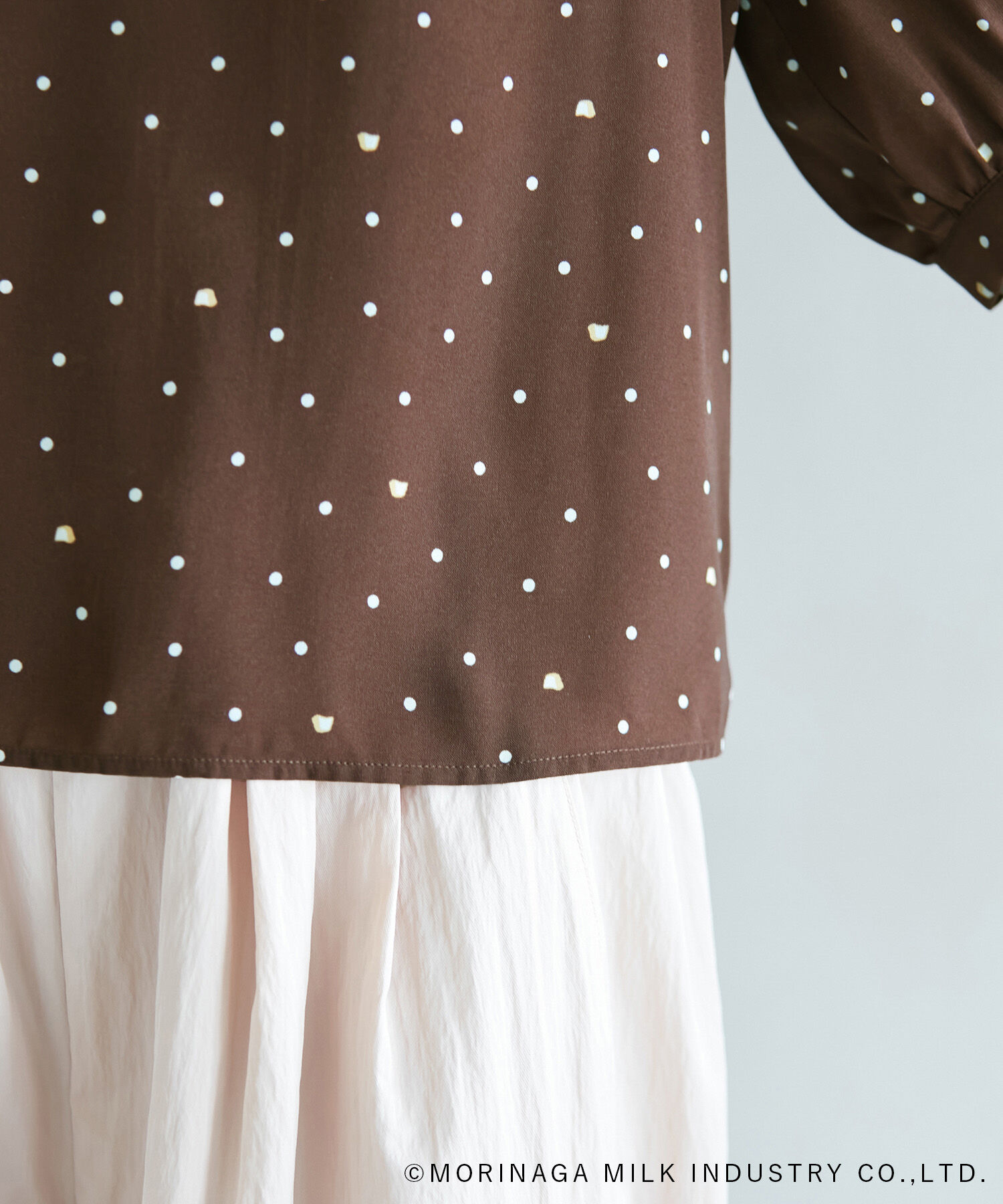 Rope&rsquo;Picnic「【Pino meets ROPE' PICNIC】Pinoドット柄ブラウス」|シャツ・ブラウス|