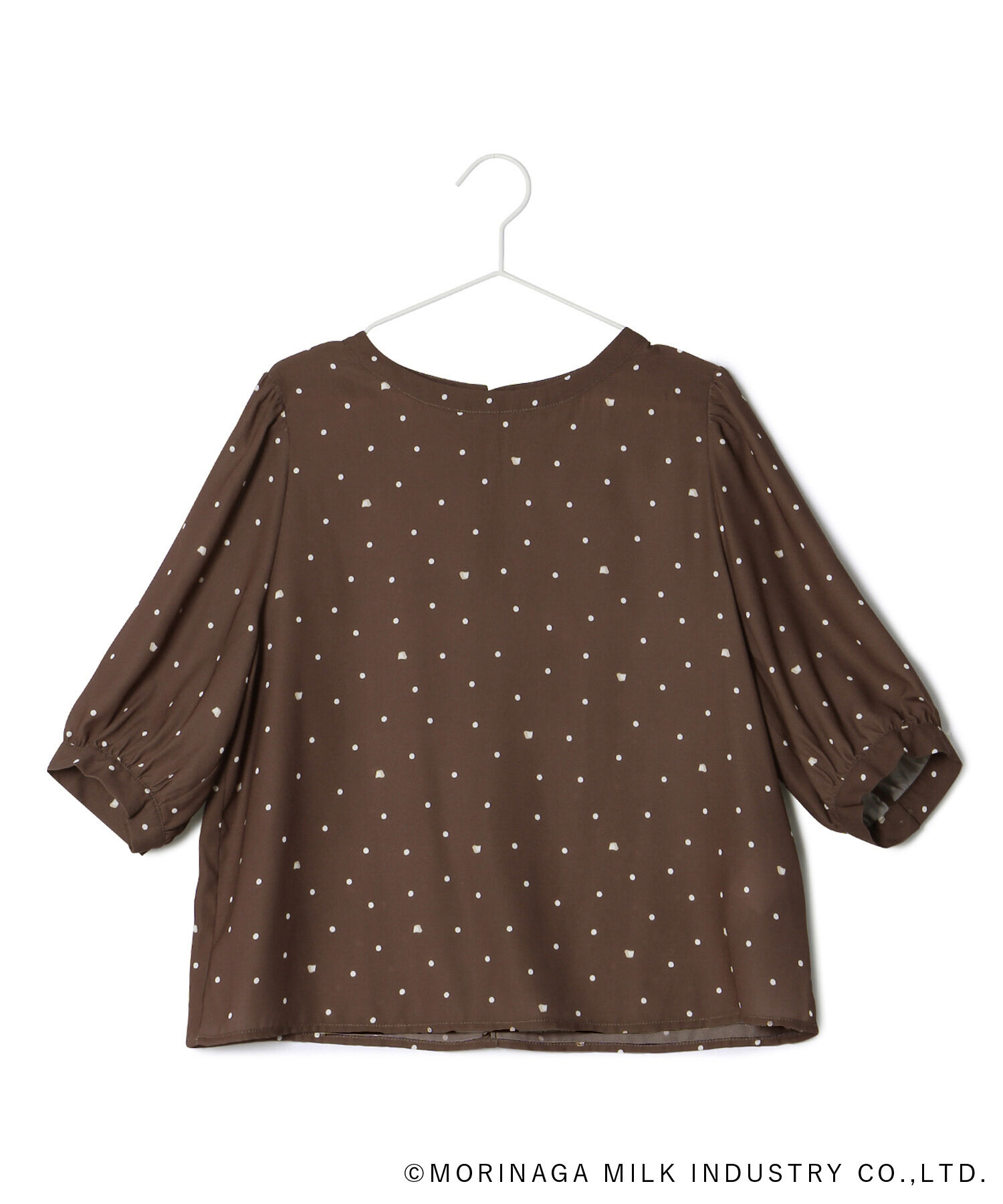 Rope&rsquo;Picnic「【Pino meets ROPE' PICNIC】Pinoドット柄ブラウス」|シャツ・ブラウス|