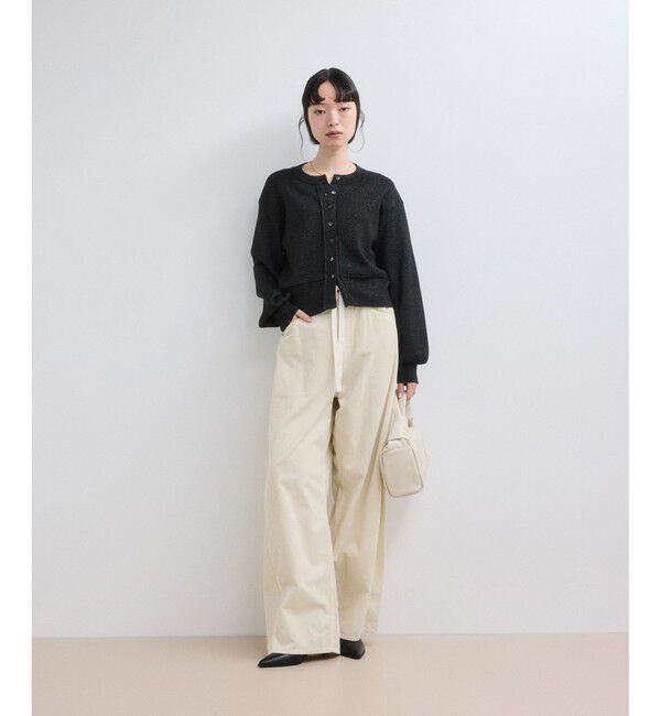 ADAM ET ROPE'「【WEB限定】ラメニットコンパクトカーディガン」|カーディガン|