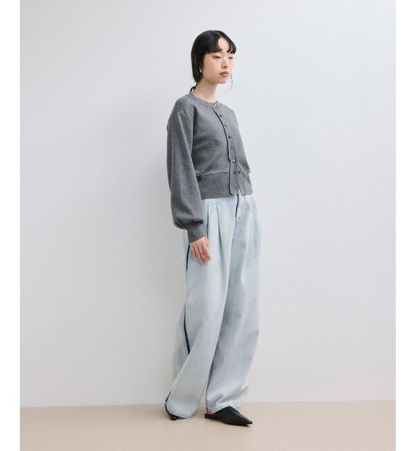 ADAM ET ROPE'「【WEB限定】ラメニットコンパクトカーディガン」|カーディガン|