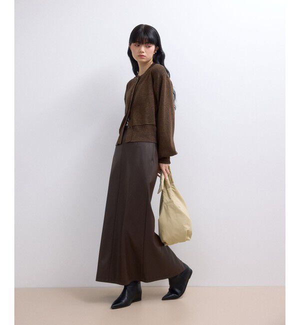 ADAM ET ROPE'「【WEB限定】ラメニットコンパクトカーディガン」|カーディガン|