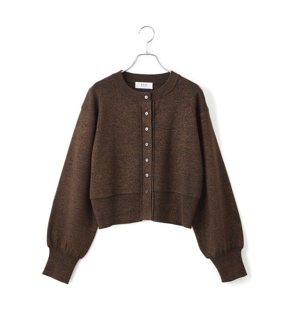 ADAM ET ROPE'「【WEB限定】ラメニットコンパクトカーディガン」|カーディガン|