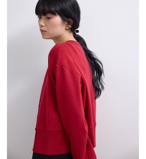 ADAM ET ROPE'「【WEB限定】ラメニットコンパクトカーディガン」|カーディガン|