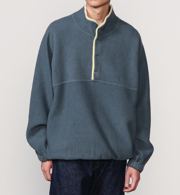  「RYE TENDER | 〈別注〉 ハーフボタン プルオーバー MEN」|ニット・セーター|BLUE