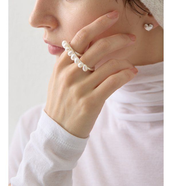 Hoaw.「【Hoaw.】パールダブルリング」|リング|