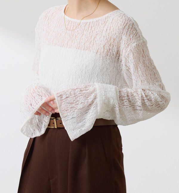  「レースオーバーチュニック」|Tシャツ・カットソー|