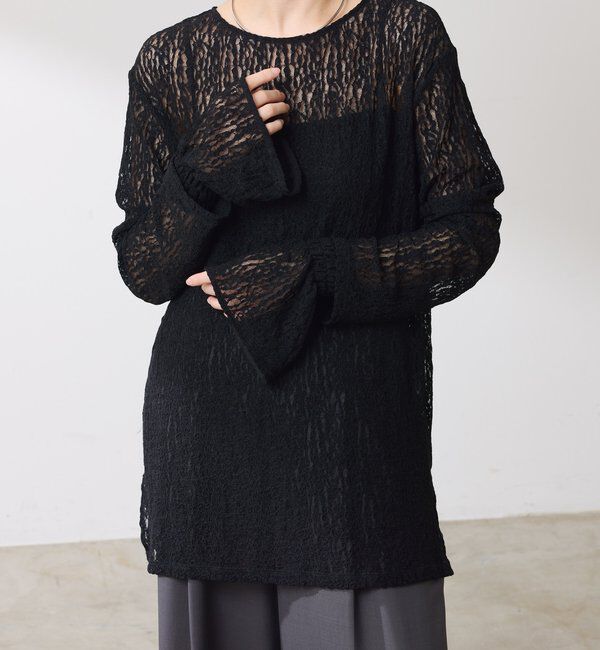  「レースオーバーチュニック」|Tシャツ・カットソー|