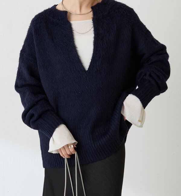  「シアーラメリブスクエアカットソー」|Tシャツ・カットソー|