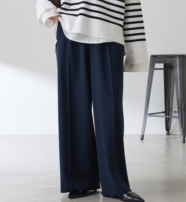  「【高機能/マイナス3kg/5サイズ展開】ジャージワイドパンツ」|チノ|