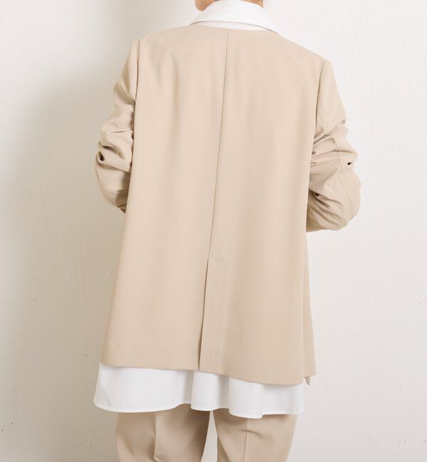  「【リバイバル】ジャージノーカラーダブルジャケット/セレモニー」|スーツ|