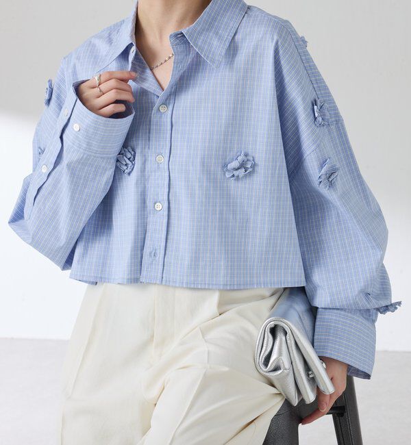  「フラワーモチーフシャツ」|シャツ・ブラウス|