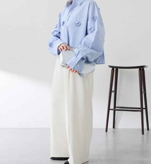  「フラワーモチーフシャツ」|シャツ・ブラウス|