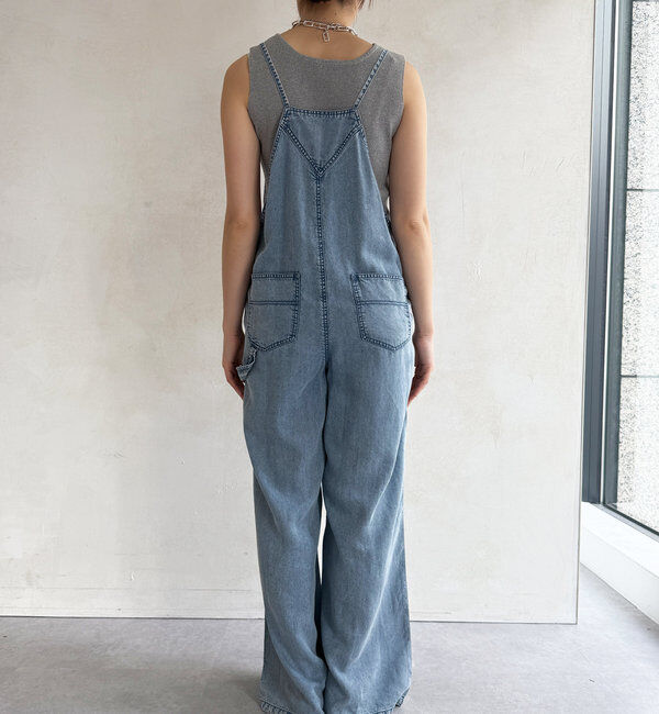  「【新色追加】リヨセルデニムオールインワン」|ワンピース|