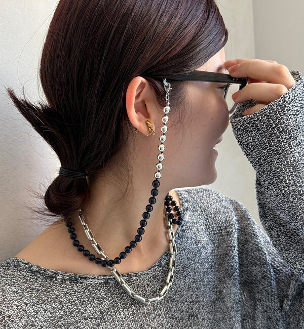  「2WAYサングラスチェーン/ネックレス」|ネックレス|ネイビー