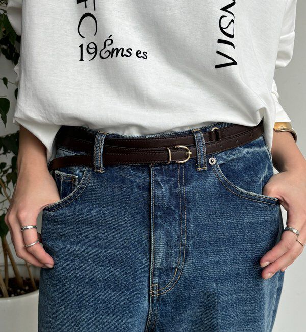  「2重ロングベルト」|ベルト|ブラウン