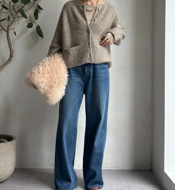  「ループヤーンニットジャケット」|カーディガン|