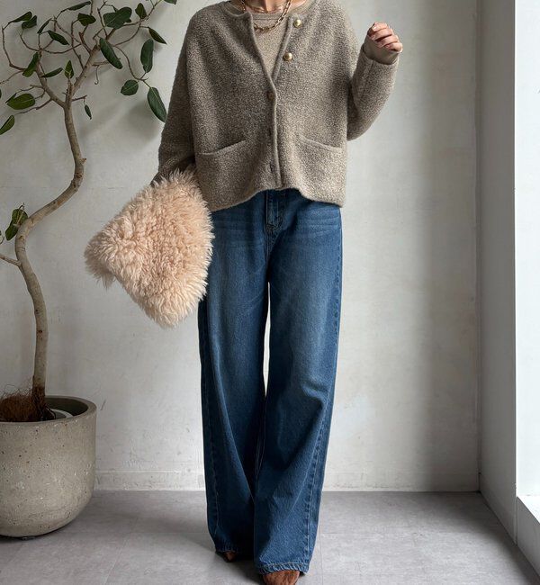  「ループヤーンニットジャケット」|カーディガン|