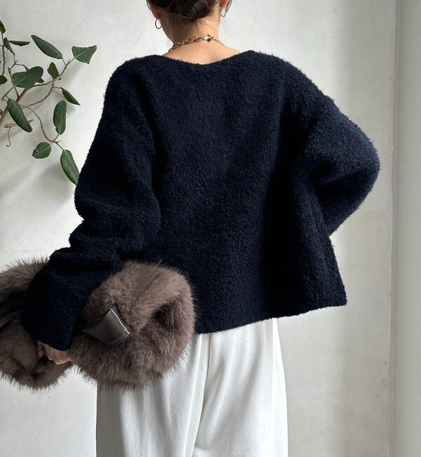  「ループヤーンニットジャケット」|カーディガン|