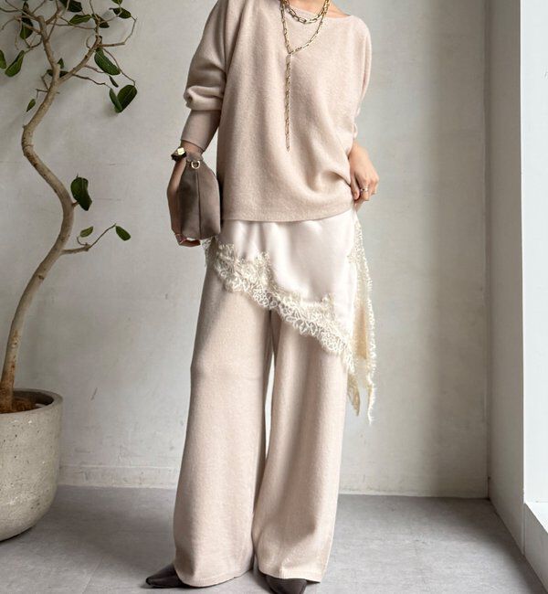  「メリノウール100%ボートネック」|ニット・セーター|