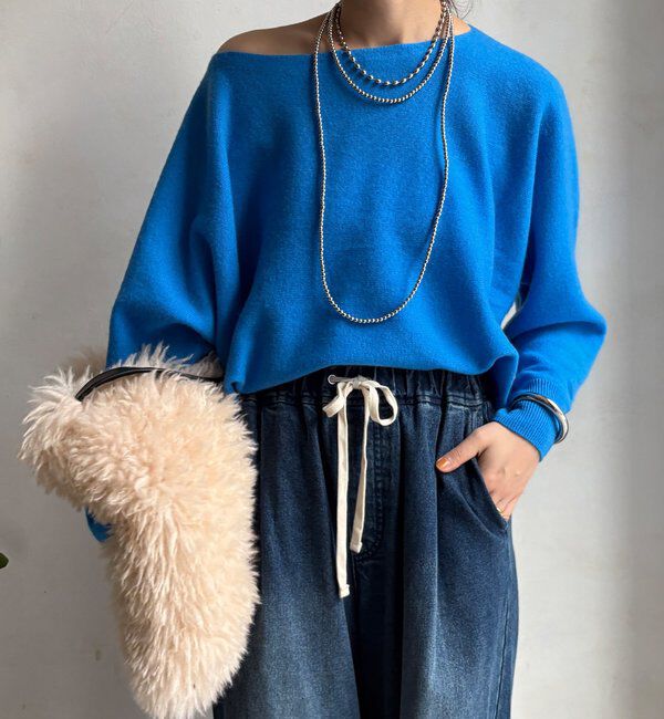  「メリノウール100%ボートネック」|ニット・セーター|