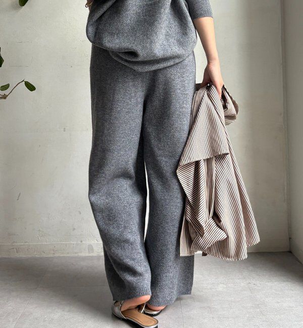  「メリノウール100％ニットパンツ」|チノ|