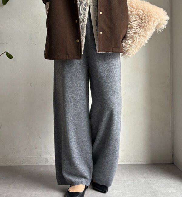  「メリノウール100％ニットパンツ」|チノ|