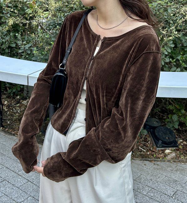  「チュールベロア2WAYカーディガン」|Tシャツ・カットソー|