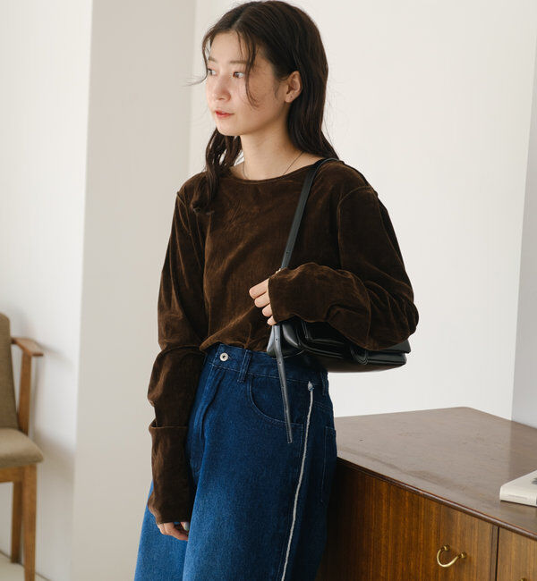  「チュールベロア2WAYカーディガン」|Tシャツ・カットソー|