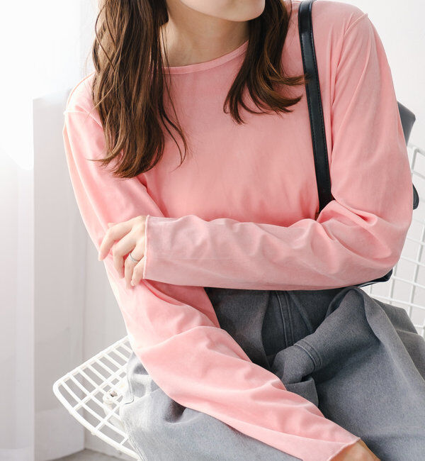  「チュールベロア2WAYカーディガン」|Tシャツ・カットソー|ピンク