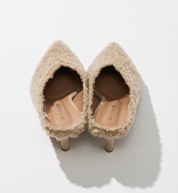  「【シーズンムードを高める】ボアミュール」|パンプス|