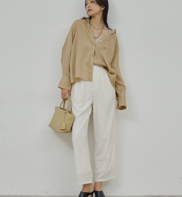  「【ガランテの定番】ライトジャージーワイドパンツ」|チノ|