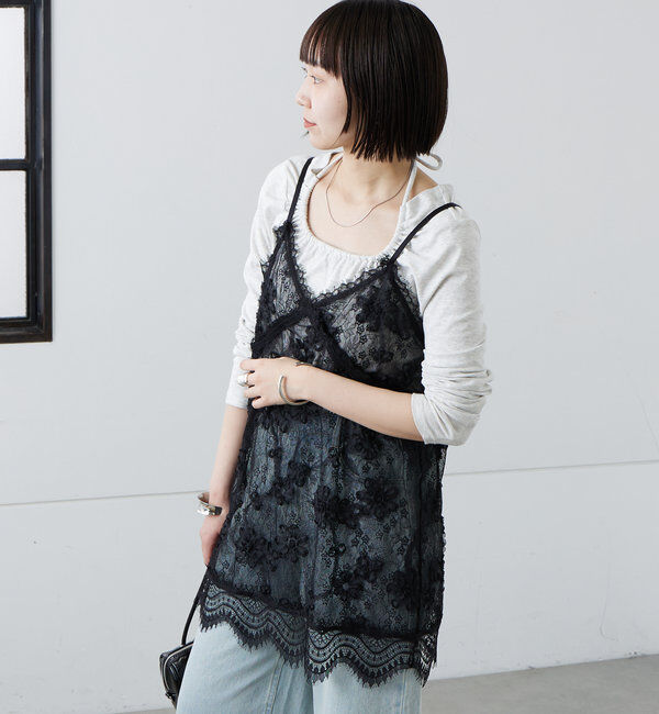  「レースVキャミチュニック」|シャツ・ブラウス|