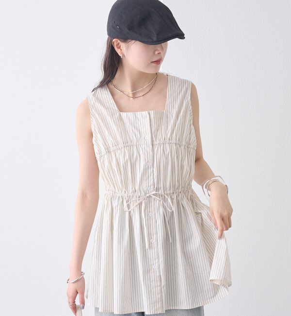  「ストライプタンクブラウス」|シャツ・ブラウス|