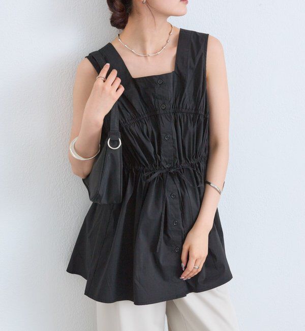  「ストライプタンクブラウス」|シャツ・ブラウス|ブラック