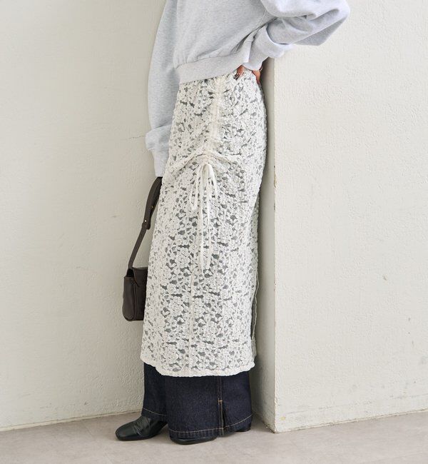  「レースミドル スカート」|スカート|