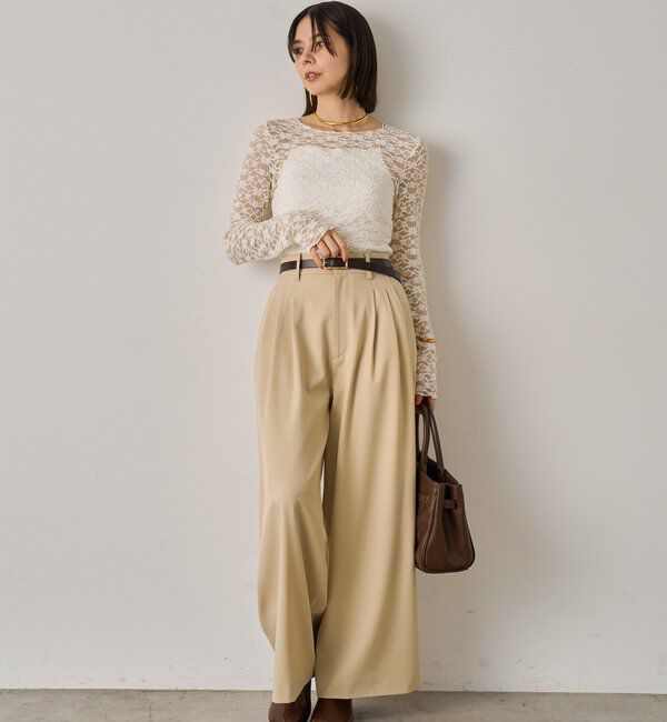  「3タックワイドパンツ」|チノ|