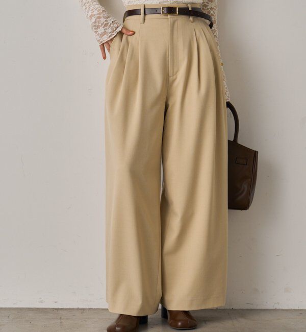  「3タックワイドパンツ」|チノ|