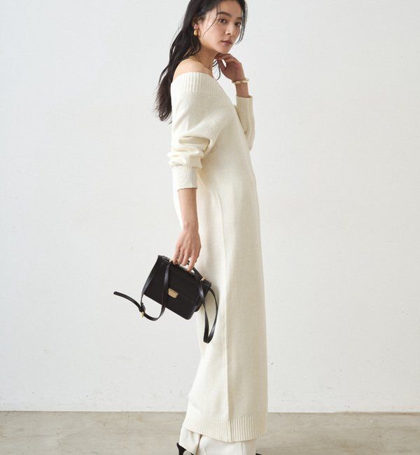  「ハイスリットニットワンピース」|ワンピース|