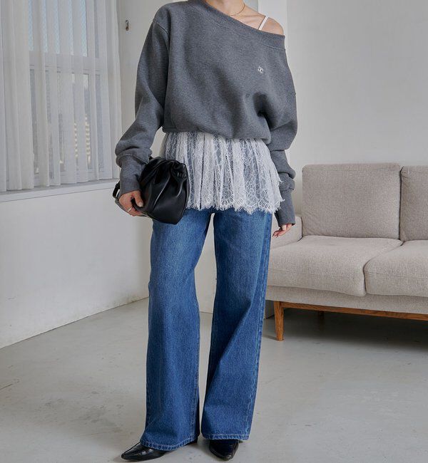  「【トレンド感あるレイヤードコーデに！調整可能◎】レースキャミ」|キャミソール|