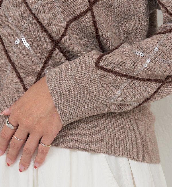  「アーガイルニットカーディガン」|カーディガン|