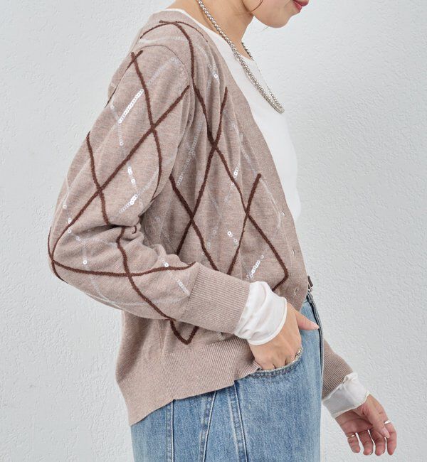  「アーガイルニットカーディガン」|カーディガン|