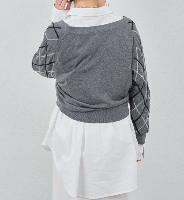  「アーガイルニットカーディガン」|カーディガン|