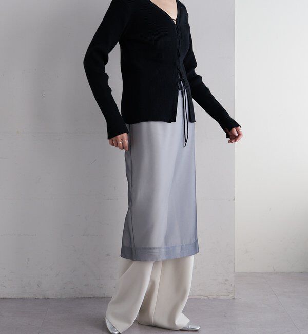  「【前後２WAY仕様】レースアップニット」|パーカー|